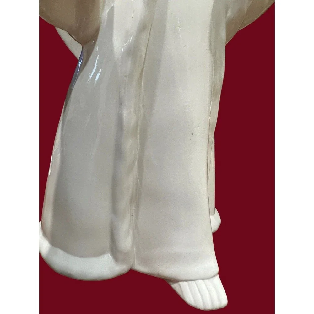 Vintage Ceramic Angel Double Candle Holder - 13” Tall by 9